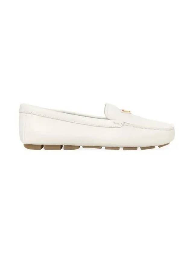 Triangle Logo Driving Shoes Ivory - PRADA - BALAAN 3