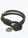 Intrecciato Double Weaving Bracelet Black - BOTTEGA VENETA - BALAAN 2