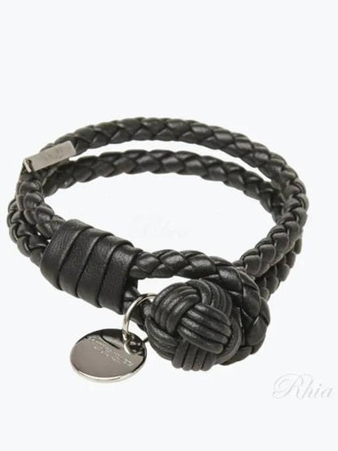 113546 V001D 1000 Intrecciato Nappa Double Leather Bracelet - BOTTEGA VENETA - BALAAN 1