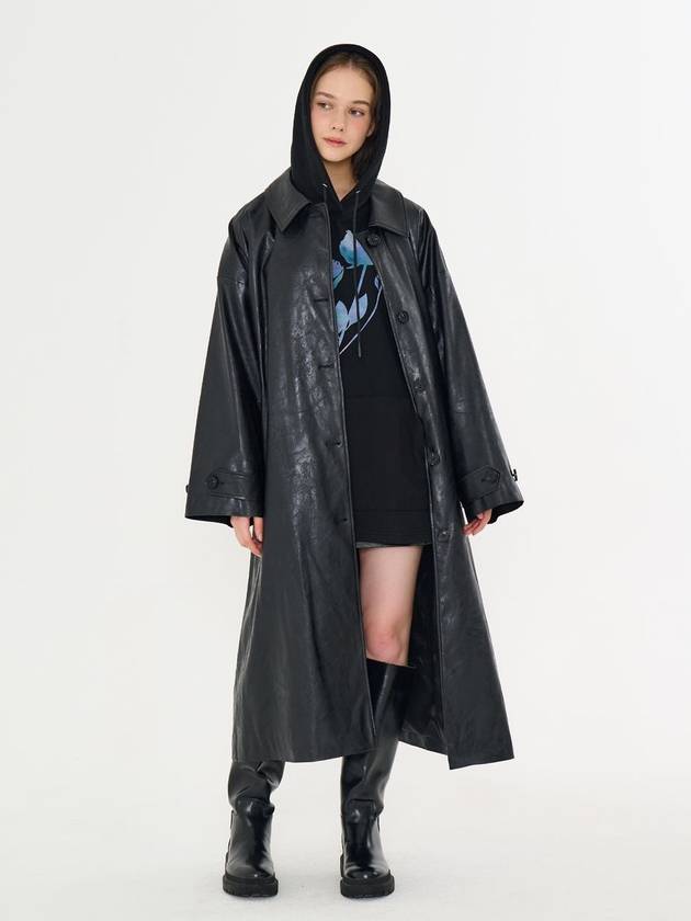 MET eco leather long coat - METAPHER - BALAAN 5