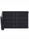 Check Small Logo Clutch Bag Black - BURBERRY - BALAAN 3