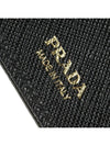 Gold Hardware Triangle Logo Saffiano Half Wallet Black - PRADA - BALAAN 9