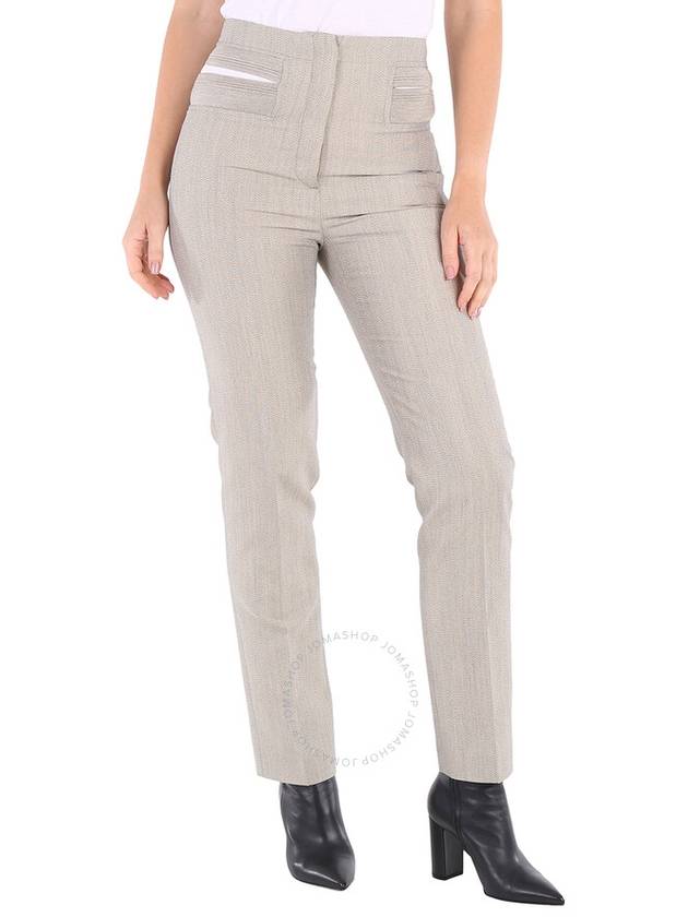 Burberry Technical Wool Reconstructed Trousers, Brand Size 4 (US Size 2) - BURBERRY - BALAAN 1