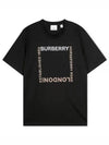 Women's Horseferry Square Print Cotton Short Sleeve T-Shirt Black - BURBERRY - BALAAN 2