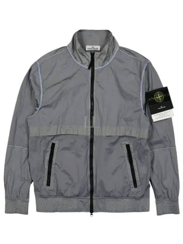 Logo Patch Recycled Nylon Track Jacket Sky Blue - STONE ISLAND - BALAAN 2