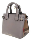 Banner House Check Derby Mini Tote Bag Grey - BURBERRY - BALAAN 3