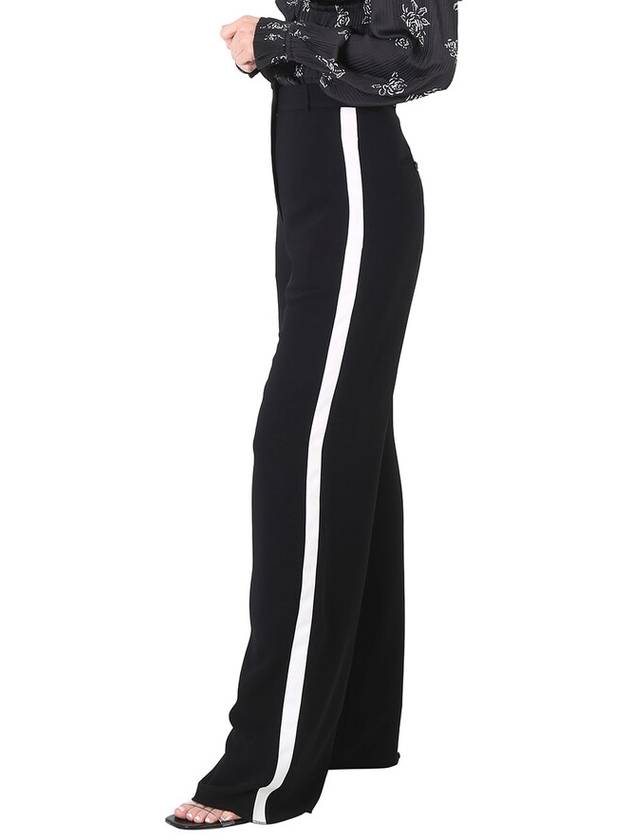 Women's Striped High Wide Pants Black - BURBERRY - BALAAN 4