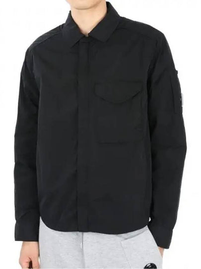 Chrome-R Zip-Up Over Long Sleeve Shirt Black - CP COMPANY - BALAAN 2