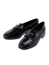 Brushed Patent Leather Loafers Black - PRADA - BALAAN 2