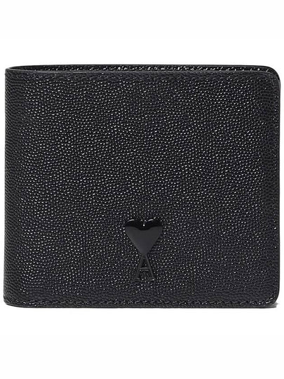 Heart Logo Half Wallet Black - AMI - BALAAN 2