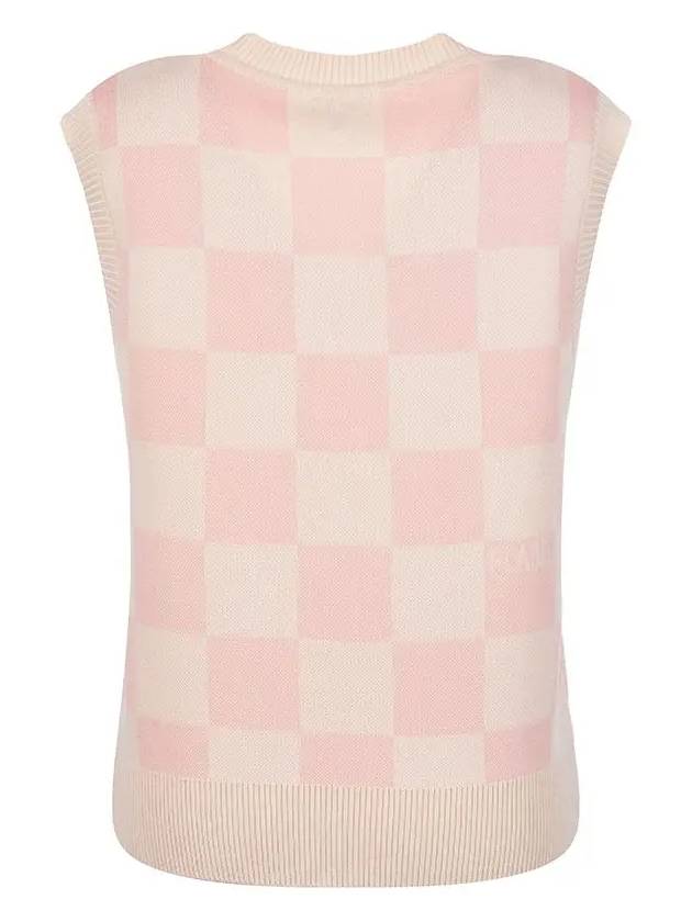 Flee checkerboard knit vest MK3SV069BEG - P_LABEL - BALAAN 3