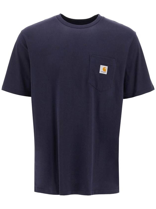 Pocket Short Sleeve T-Shirt Dark Navy - CARHARTT WIP - BALAAN 2