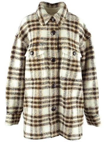 HARVELI Check Shirt Jacket MA0998 22A012E 23EC - ISABEL MARANT - BALAAN 1