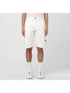 Stretch Satin Cargo Shorts White - CP COMPANY - BALAAN 5