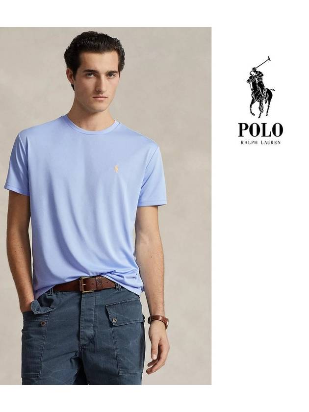 Polo short sleeve t shirt round summer performance jersey sky blue - POLO RALPH LAUREN - BALAAN 1