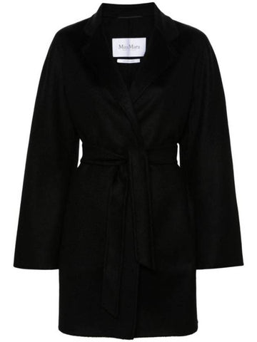 Harold Cashmere Wool Single Coat Black - MAX MARA - BALAAN 1