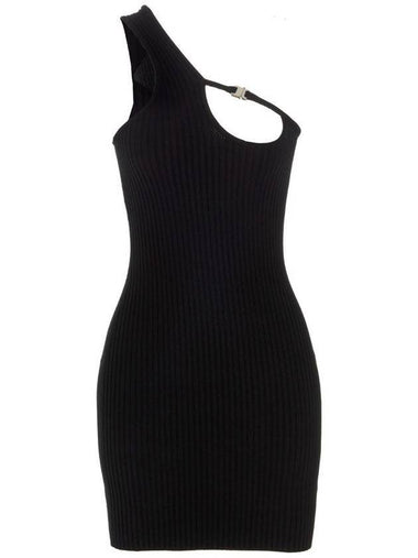 Buckle Webbed One Shoulder Mini Dress Black - 1017 ALYX 9SM - BALAAN 1