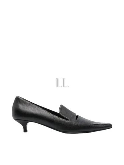 The Cut-Out Kitten Loafers Black - TOTEME - BALAAN 2