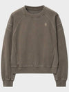 Paneled Cropped Sweatshirt Ashed Brown - NOIRER FOR WOMEN - BALAAN 4