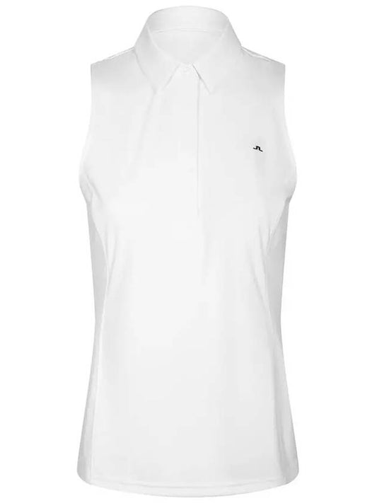 Women's Denny Sleeveless Piketty White GWJT06820 0000 WHITE - J.LINDEBERG - BALAAN 2