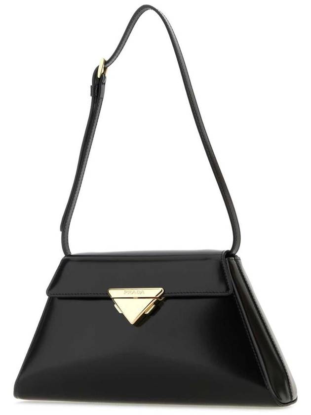 Medium Brushed Leather Hand Shoulder Bag Black - PRADA - BALAAN 3