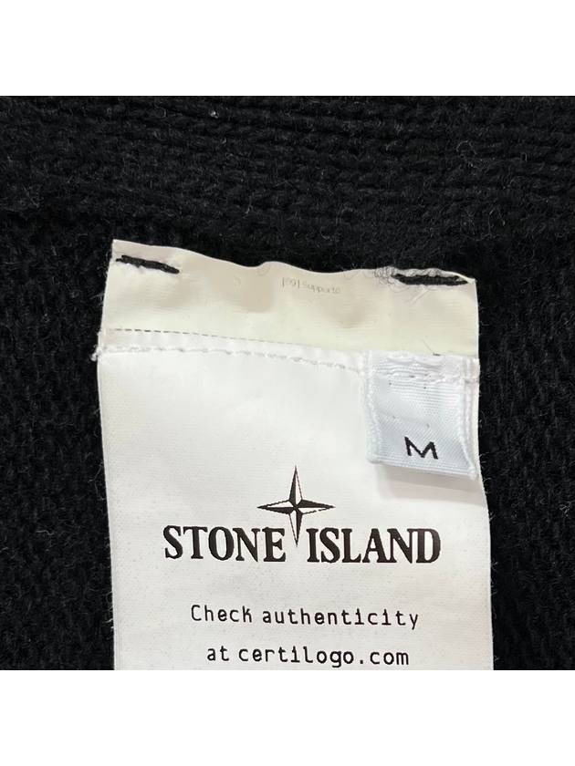 Crew neck lambswool men s knit black size M - STONE ISLAND - BALAAN 6