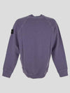 Logo Patch Crew Neck Sweatshirt Purple - STONE ISLAND - BALAAN 3