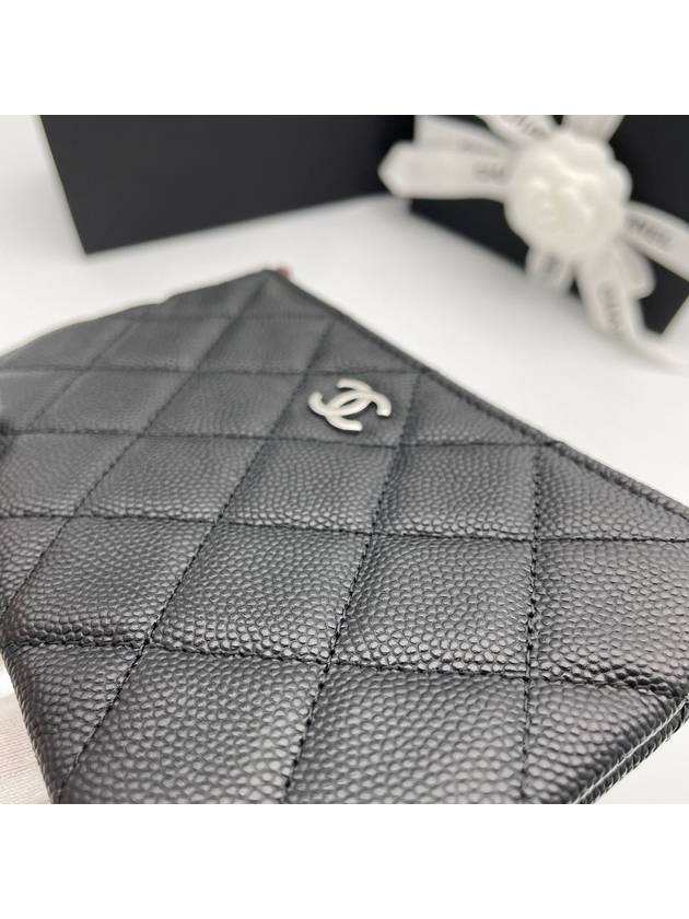 Classic Mini Pouch Caviar Black Silver Plated AP4020 - CHANEL - BALAAN 10