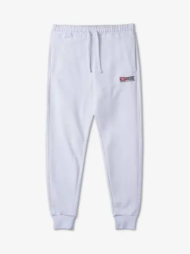 Logo Embroidery Detail Track Pants White - DIESEL - BALAAN 1