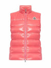 Ghany Ghany logo patch padded vest coral pink - MONCLER - BALAAN 2