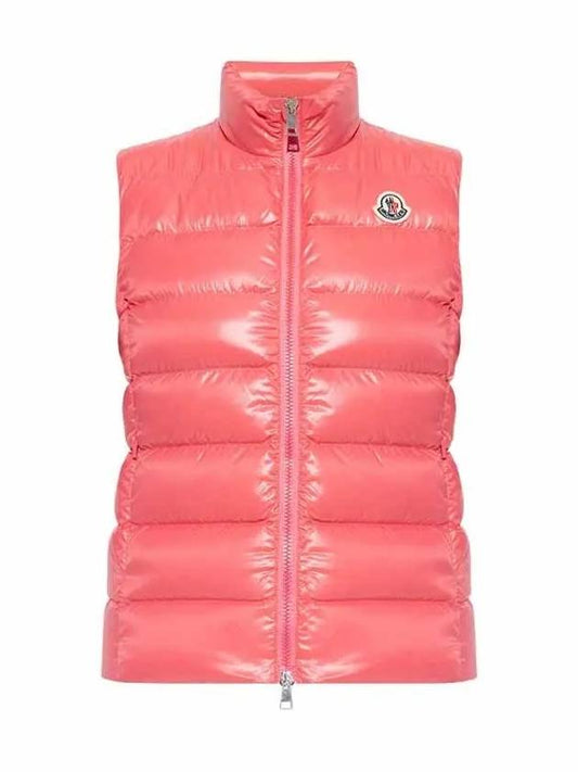 Ghany Ghany logo patch padded vest coral pink - MONCLER - BALAAN 2