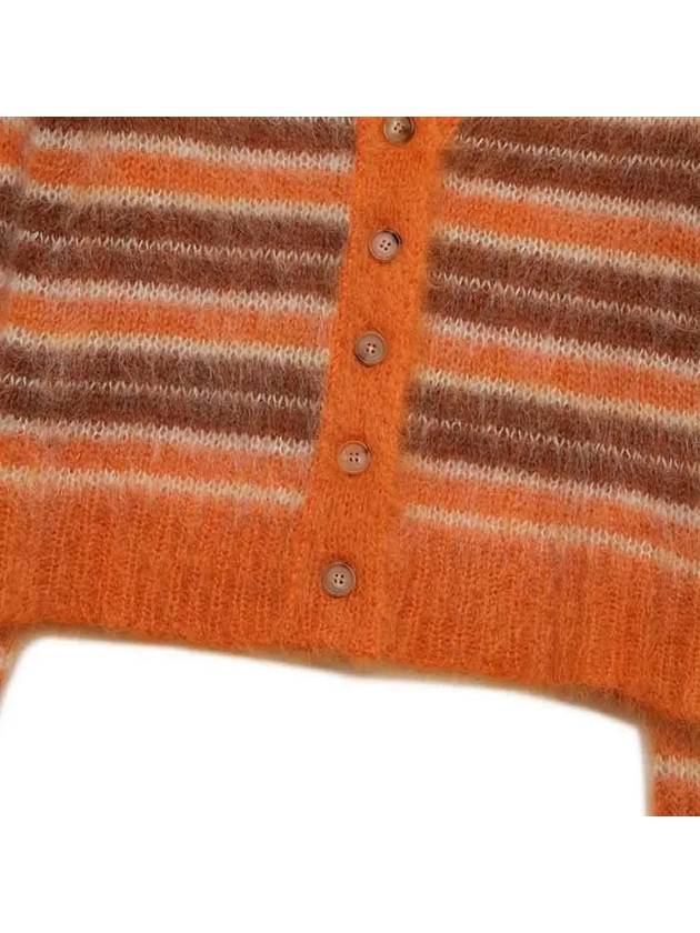 Mohair Knit Cardigan Orange - MARNI - BALAAN 5