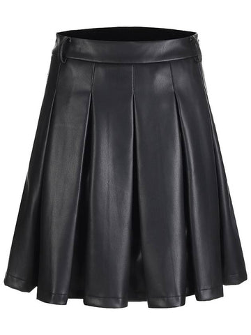 vegan leather warm pleats skirtblack - MILESANDMILESANDMILES - BALAAN 1