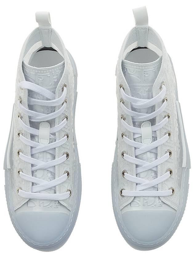 B23 Oblique Canvas High Top Sneakers White - DIOR - BALAAN 7