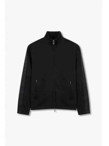 Men s side logo line high neck zip up black - EMPORIO ARMANI - BALAAN 1