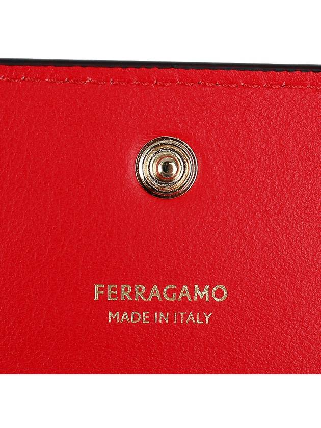 Gancini Compact Half Wallet Black - SALVATORE FERRAGAMO - BALAAN 7