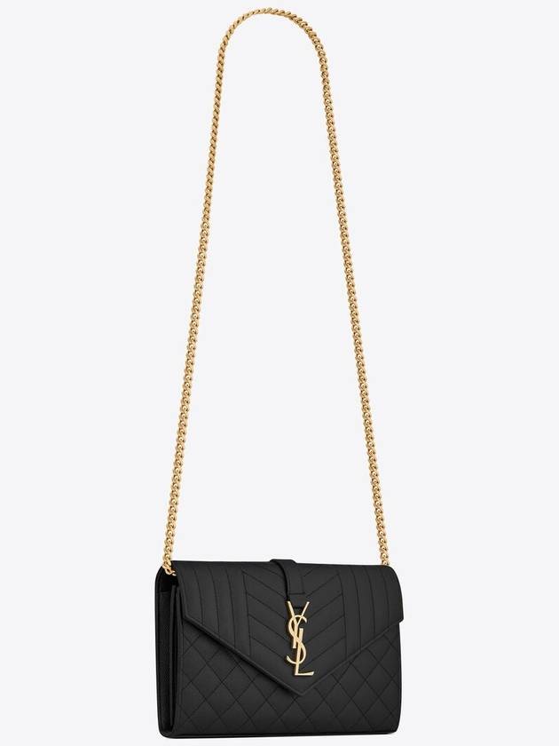 Cassandre Monogram Chain Cross Bag Black - SAINT LAURENT - BALAAN 3