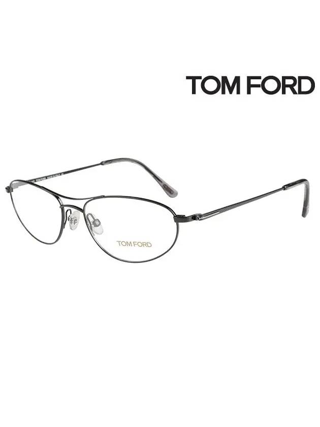 Eyewear Oval Frame Metal Eyeglasses Black - TOM FORD - BALAAN 2