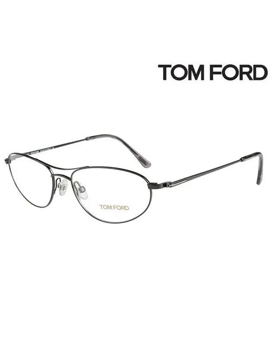Eyewear Oval Frame Metal Eyeglasses Black - TOM FORD - BALAAN 2