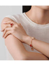 Lux You Van Cleef Alhambra Bracelet 5 Motifs 18K Rose Gold Guilloche Carnelian - VANCLEEFARPELS - BALAAN 9