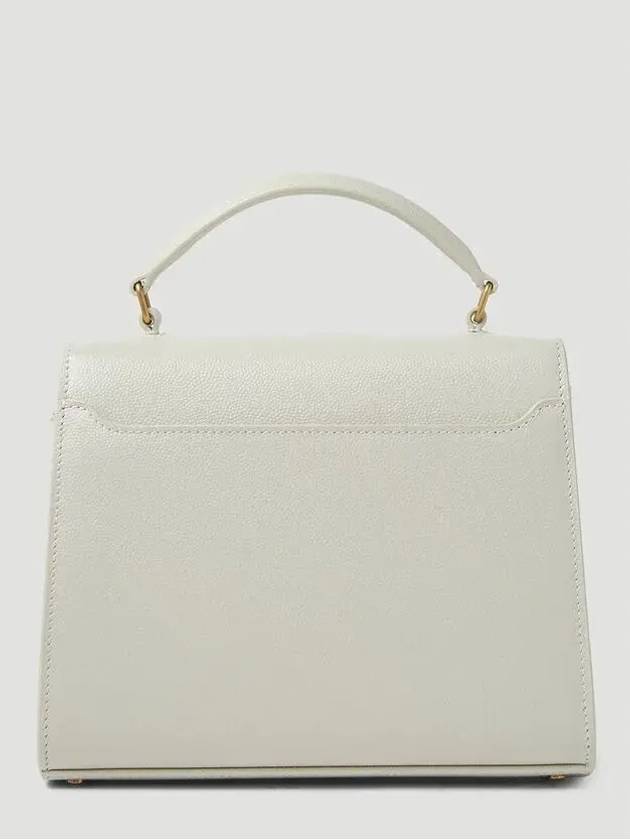 Casandra Monogram Mini Top Handle Cross Bag White - SAINT LAURENT - BALAAN 4