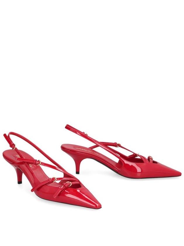 Patent Slingback Pumps WITH Buckle 5I013EFM055069F0011 B0651135350 - MIU MIU - BALAAN 3