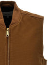 Logo Patch Zipper Vest Hamilton Brown - CARHARTT WIP - BALAAN 4