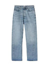 Women's Twisted Seam Denim Straight Jeans Blue - TOTEME - BALAAN 2