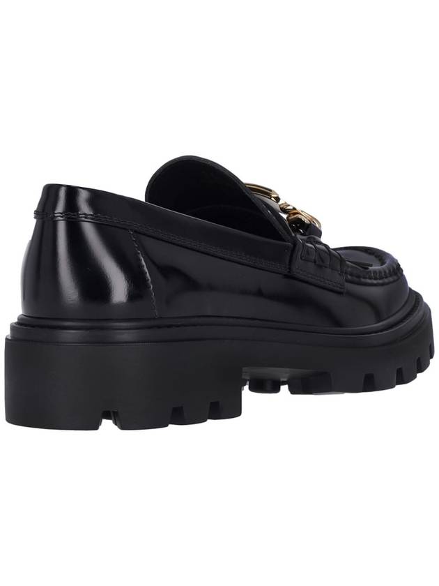 Leather Fringe Loafers Black - TOD'S - BALAAN 5