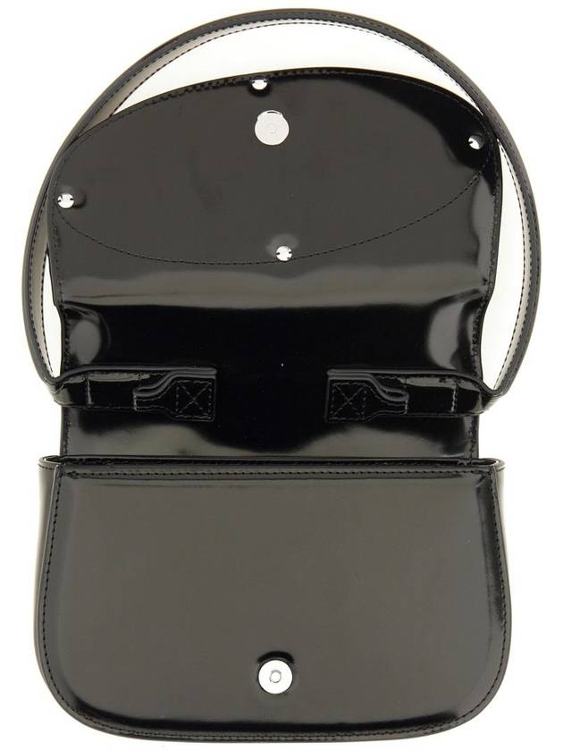 1DR Mirrored Leather Shoulder Bag Black - DIESEL - BALAAN 5