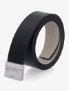 B Cut Leather Belt Black - BURBERRY - BALAAN 2