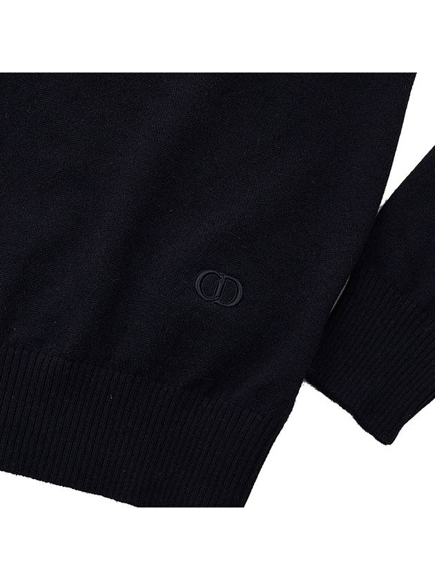 CD Icon Signature Cashmere Knit Top Navy - DIOR - BALAAN 7