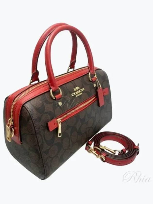 Signature Rowan Satchel Crossbody Bag F83607 IMRVQ - COACH - BALAAN 1