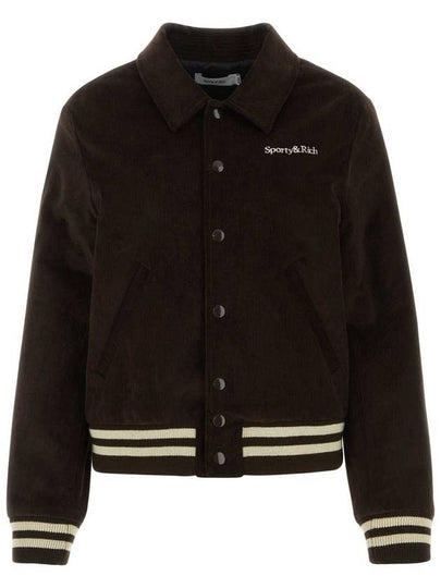 Wellness Corduroy Bomber Jacket Chocolate Cream - SPORTY & RICH - BALAAN 2